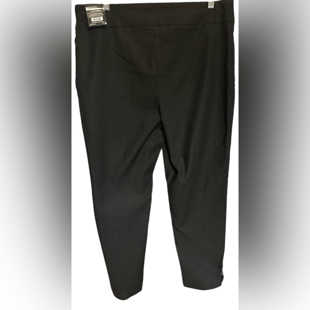 COUNTERPARTS WOMEN LUXE STRETCH MID RISE SLIM LEG SIZE 16 BLACK PANTS NWT - Picture 2 of 8